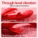 Secwell - Butterfly Flicking Rabbit Vibrator - Red 照片-12