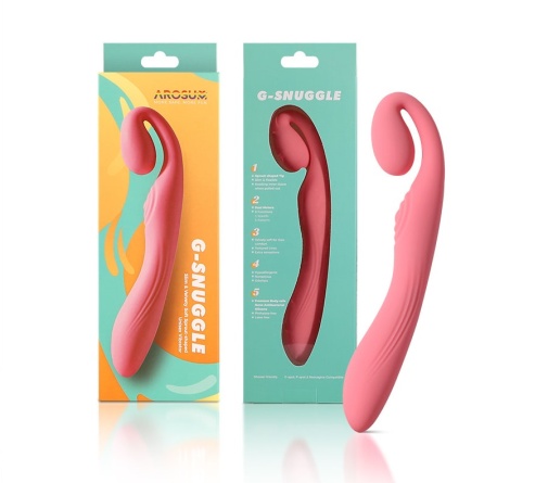 Arosum - G-Snuggle Unisex Vibrator - Pink photo