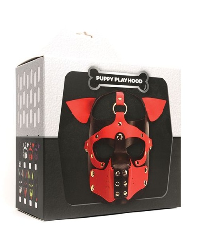 665 - Bondage Puppy Face Mask - Black/White photo