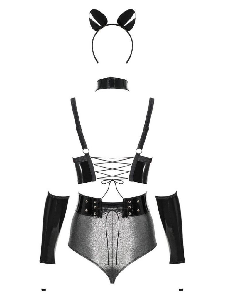 Obsessive - Silveria Set - Black - S/M photo