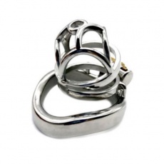 FAAK - Chastity Cage 07 w Curved Ring 45mm - Silver photo