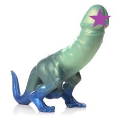 Creature Cocks - Jurassic Dinosaur Dildo - Green/Blue photo