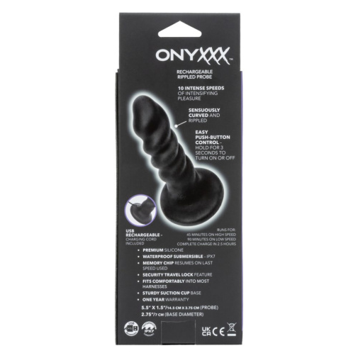 CEN - Onyxxx Rippled Anal Probe - Black photo