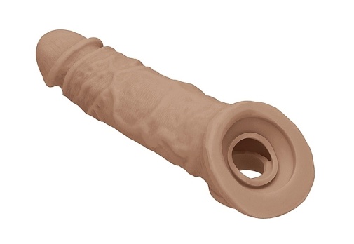 RealRock - Penis Sleeve 8" - Brown photo