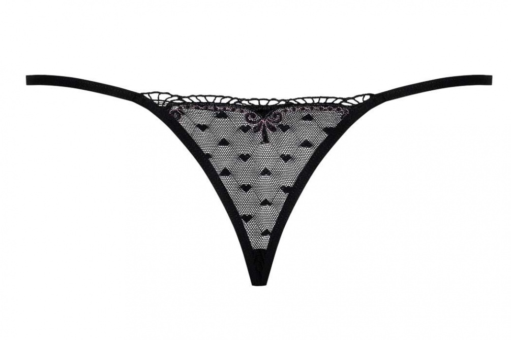 This thong is even better than TicTac! It’s soooo... Obsessive - Subtelia Thong - Black - L/XL photo-8