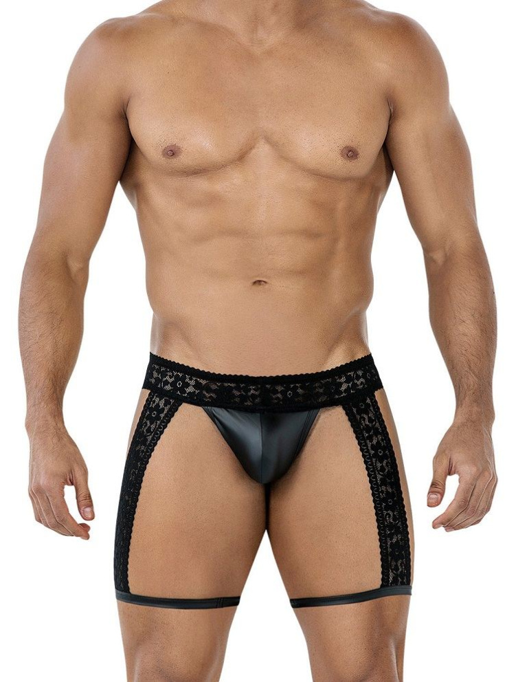 Cut4men - Lacey Men Garter - Black - M 照片