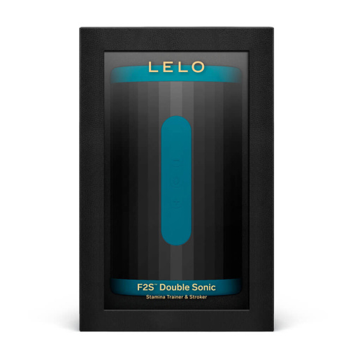 Lelo - F2S Double Sonic AI Stamina Trainer Stroker - Teal photo
