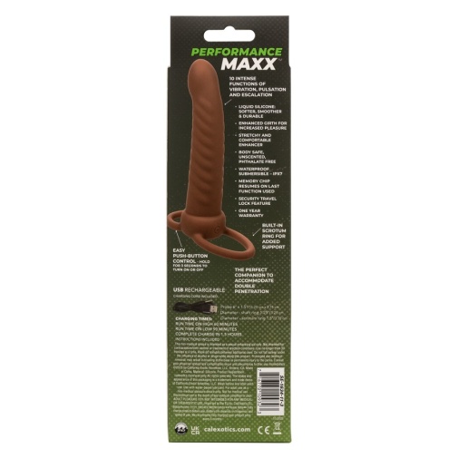 CEN - Maxx Ribbed Vibro Dual Penetrator - Brown photo