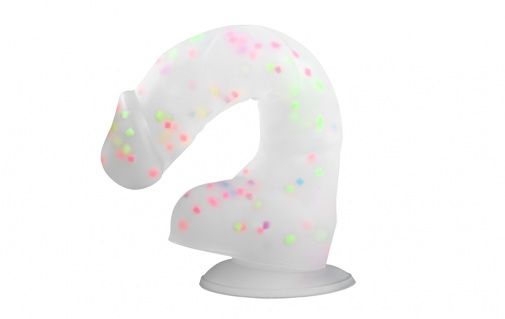 MT - Rainbow Dots Dildo S - White photo