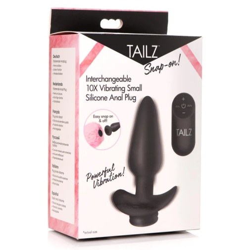 Tailz - Snap-On 震動型肛塞 細碼 - 黑色 照片