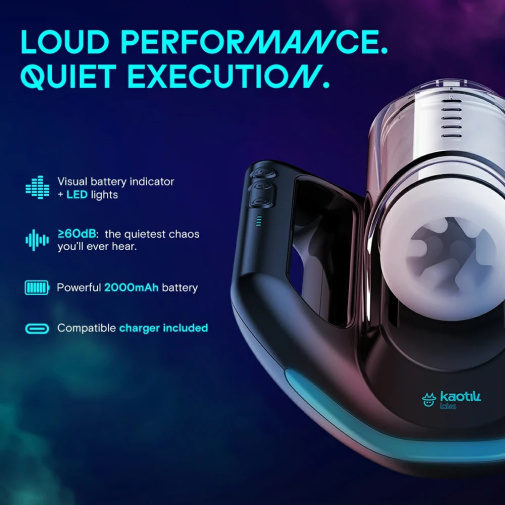 KAOTIK - The Jetpack 旗舰级个性化高速抽插智能飞机杯 - 黑色 照片