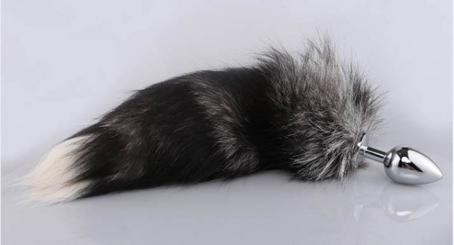MT - Anal Plug S-size with Black fur tail photo