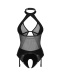 Obsessive - Dominna Crotchless Teddy - Black - S/M 照片-7