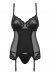 Obsessive - Amallie Corset & Thong - Black - L/XL photo-7