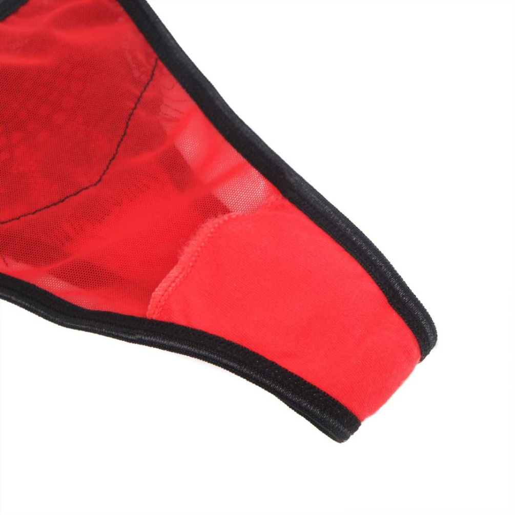 Ohyeah - Lace Garter Panty - Black/Red - XL 照片-14