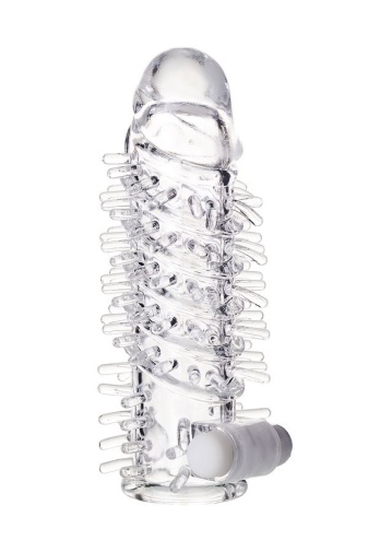 A-Toys - Fril Vibro Sleeve 13.4cm - Clear photo