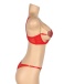 Ohyeah - Chain Heart Mesh Bra Set - Red - M 照片-9