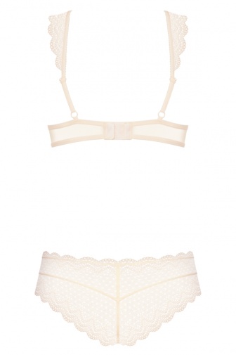 Obsessive - 857-SET-1 內衣2件套裝 - 珍珠色 - S/M 照片