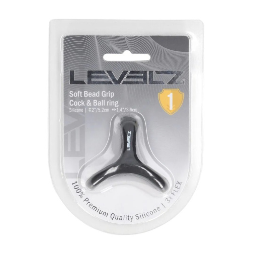 Levelz - Soft Bead Grip Cock Ring - Black 照片