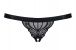 Obsessive - 828-THC-1 Crotchless Thong - Black - S/M photo-7