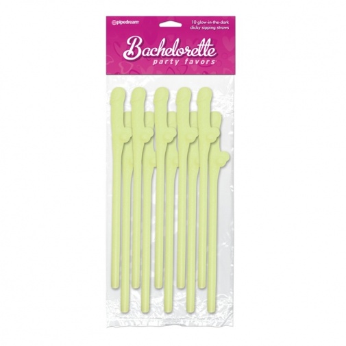 Pipedream - Glow In The Dark Dicky Sipping Straws 10 pc. photo