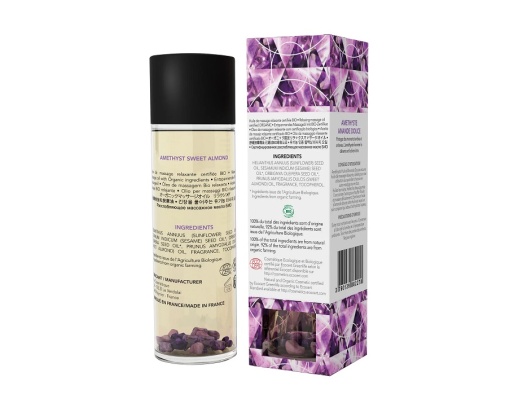 Exsens - Amethyst Sweet Almond Massage Oil w Gemstones - 100ml photo