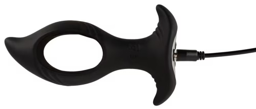 ANOS - Vibro Butt Plug w Hole - Black 照片