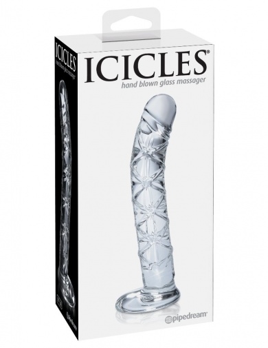 Icicles - 玻璃仿真陽具按摩棒60號 - 透明 照片