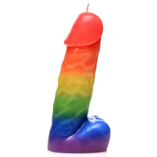 Master Series - Passion Pecker Dick Drip Candle - Rainbow photo