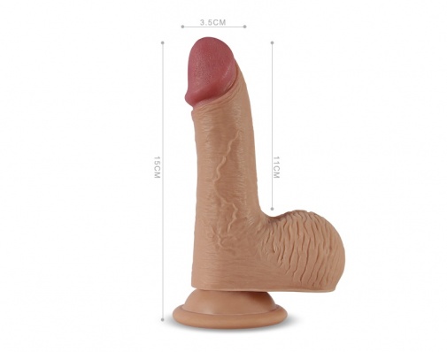 Lovetoy - 6.3" Dual Layered Nature Cock Luca - Flesh photo