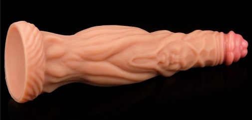 Lovetoy - 9.5" 特大码双层皮肤仿真阳具 - 肉色 照片