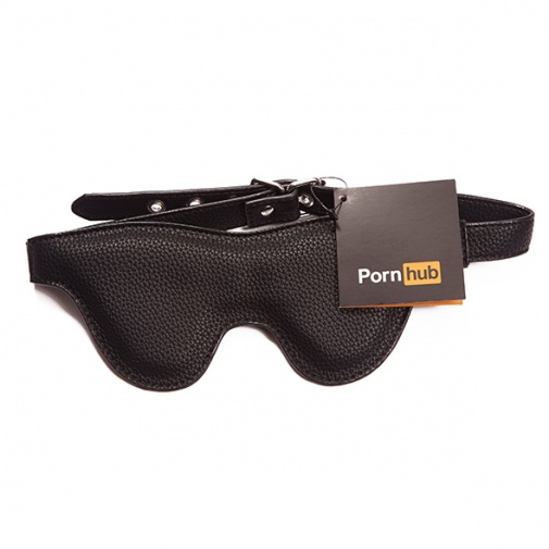 Pornhub - Padded Faux Leather Eyemask - Black photo