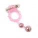 Aphrodisia - Ball Banger Cock Ring Vibe with 2 Balls - Pink photo-3