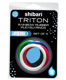 Shibari - Triton 彩虹橡胶环 - 多色 照片