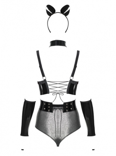 Obsessive - Silveria Set - Black - L/XL photo