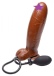 Trinity Vibes - Inflatable Suction Cup Realistic Dildo - Brown photo-2