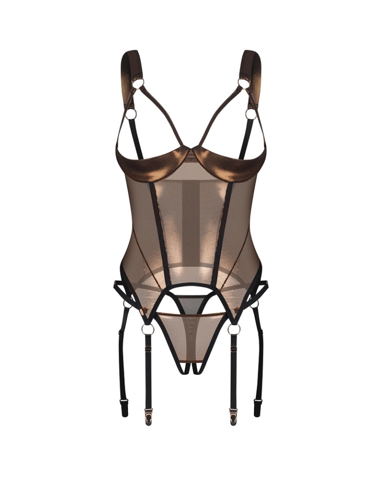 Obsessive - Soranna 露乳開襠緊身束衣 - 金色 - 細碼/中碼 照片