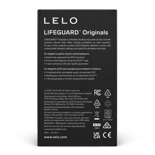 Lelo - Lifeguard Orginals 可APP控震動陰莖環 - 紫色 照片