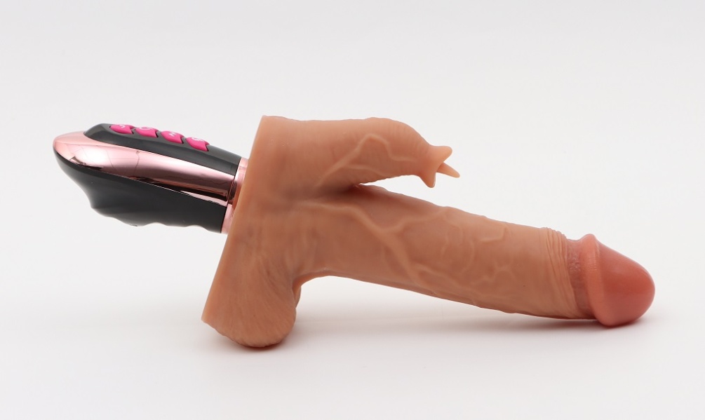 Secwell - 16cm仿真陽具 附陰蒂刺激器 - 肉色 照片-6