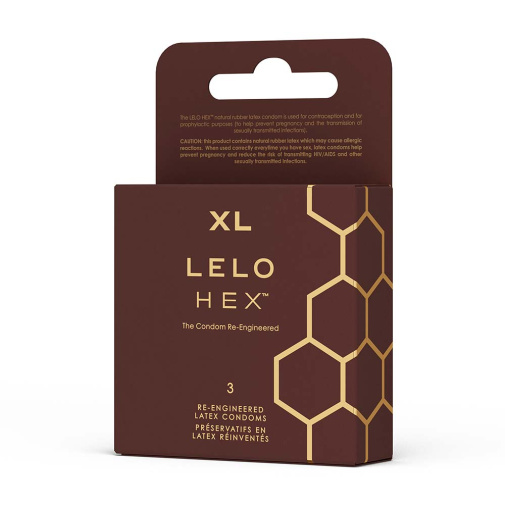 专为追求更宽松贴合与极致舒适而设,HEX - Respect XL 贴身防滑设计乳胶避孕套加大码结合加大尺寸与创... HEX - Respect XL 贴身防滑设计乳胶避孕套加大码 - 3片装 照片