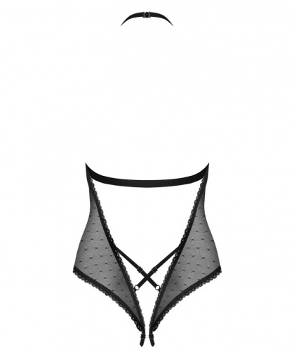 Obsessive - Mauress Crotchless Teddy - Black - S/M photo