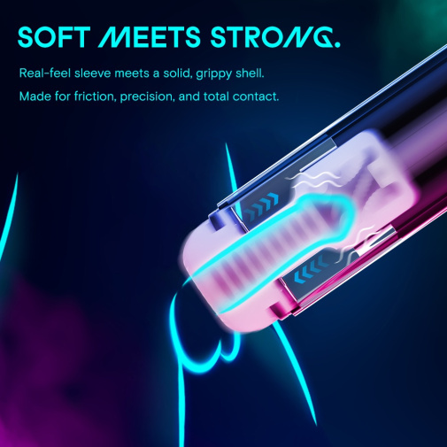 KAOTIK - The Cocoon 可加热抽插震动智能飞机杯 - 黑色 照片