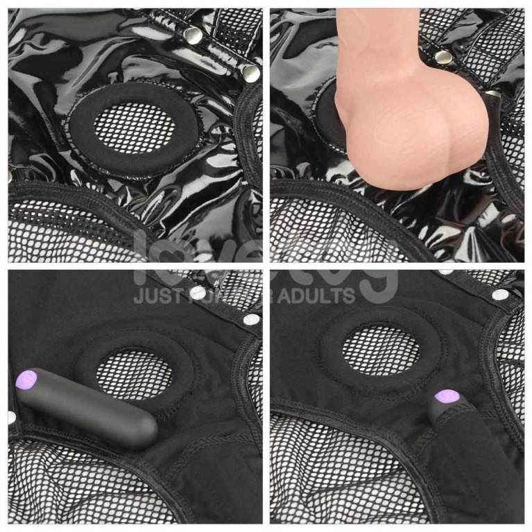 Lovetoy - Rebellion Reign Harness Strap-On Set XS/S - Black photo