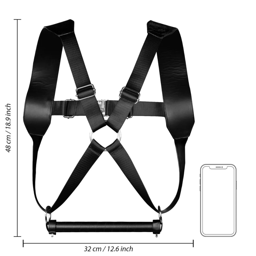 Unleash some naughty fun with this BSDM Harness Restraint. M... Ouch - BSDM Harness Restraint - Black photo-7