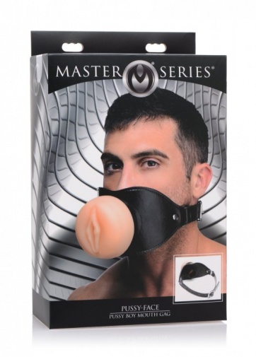Master Series - Pussy Face Oral Sex Mouth Gag - Black photo