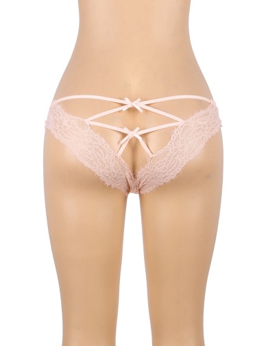 Ohyeah - Floral Lace Panty - Pink - XL 照片