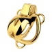 FAAK - Chastity Cage 184 w Belt & Plug - Gold 照片-4