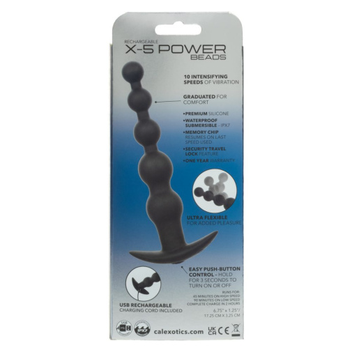 CEN - X-5 Power Vibro Anal Beads - Black photo