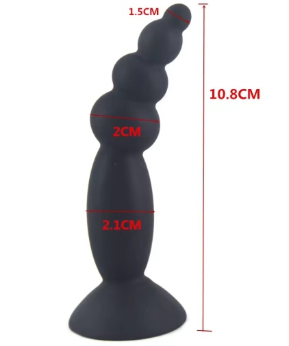 FAAK - Silicone Mini Anal Beads - Black photo