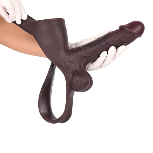 FAAK - Hei Yao Hollow Penis Pants - Black 照片